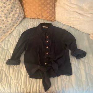 Trina Turk navy blouse